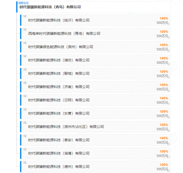 时代骐骥新能源科技(青岛)有限公司 时代骐骥新能源科技(青岛)有限公司